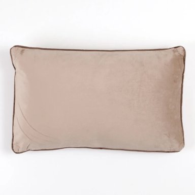 COJÍN RIPLEY HOME VELVET PIPING 30CM X 50CM CAFÉ CLARO - 1
