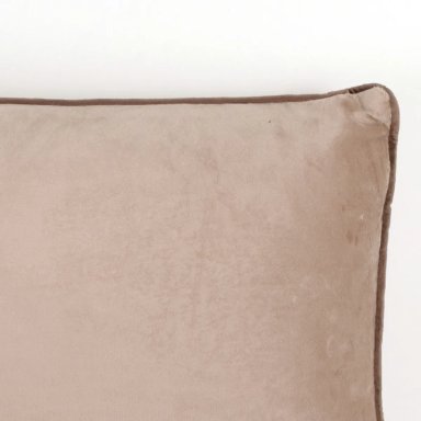 COJÍN RIPLEY HOME VELVET PIPING 30CM X 50CM CAFÉ CLARO - 3