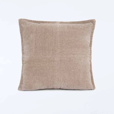 COJÍN RIPLEY HOME CHENILLE CRUZ GRIS 45X45 CM - 1