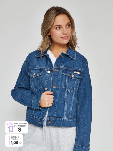 CHAQUETA MUJER CALVIN KLEIN ALGODÓN  - 1
