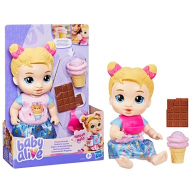 MUÑECA BABY ALIVE DULCES GOLOSINAS HARPER HUGS - 2