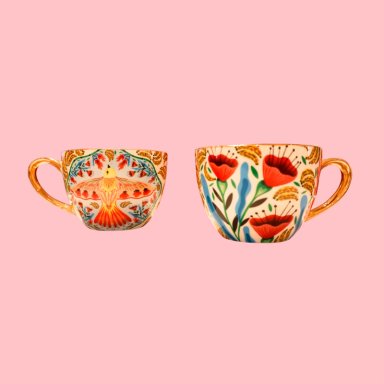 SET X2 MUG RIPLEY HOME LA NEGRA MARÍA DORADO - 4