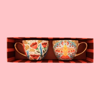 SET X2 MUG RIPLEY HOME LA NEGRA MARÍA DORADO - 5