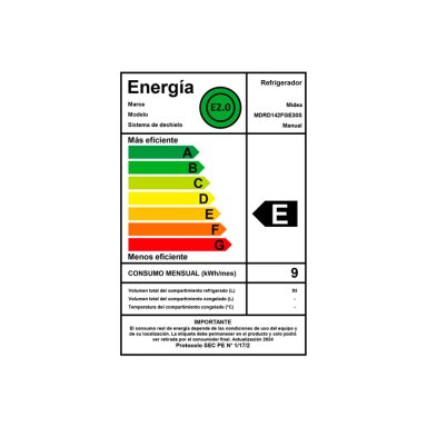 FRIGOBAR MIDEA MDRD142FGE30S 93L FRIO DIRECTO NEGRO - 10