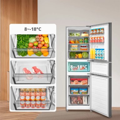 REFRIGERADOR BOTTOM FREEZER MIDEA MDRB363TDE50IN 263L NO FROST GRIS - 6