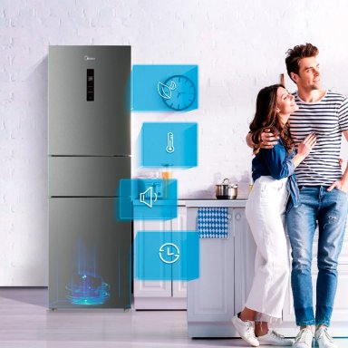 REFRIGERADOR BOTTOM FREEZER MIDEA MDRB363TDE50IN 263L NO FROST GRIS - 9