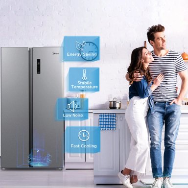 REFRIGERADOR SIDE BY SIDE MIDEA MDRS710FGE50IN 555L NO FROST GRIS - 8
