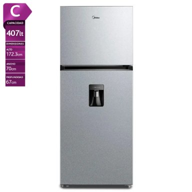 REFRIGERADOR TOP FREEZER MIDEA MDRT580MTE50IN 413L NO FROST GRIS - 1