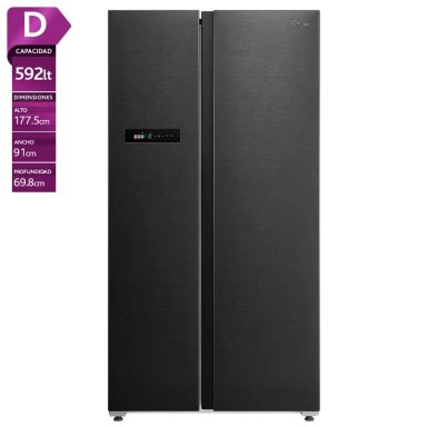 REFRIGERADOR SIDE BY SIDE MIDEA MDRS791FGEDX 592L NO FROST NEGRO - 1