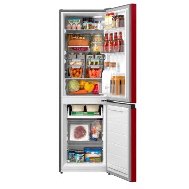 REFRIGERADOR BOTTOM FREEZER MIDEA MDRB241FGE13M 174L FRÍO DIRECTO ROJO - 6