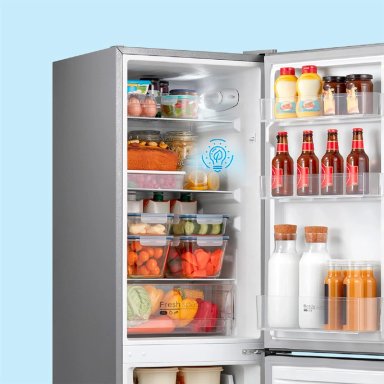 REFRIGERADOR BOTTOM FREEZER MIDEA MDRB241FGE13M 174L FRÍO DIRECTO ROJO - 8
