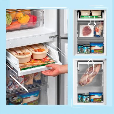 REFRIGERADOR BOTTOM FREEZER MIDEA MDRB241FGE50M 174L FRÍO DIRECTO GRIS - 8