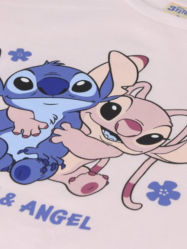 PIJAMA NIÑA LILO & STITCH LARGO ROSADO - 3