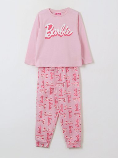 PIJAMA NIÑA BARBIE LARGO ROSADO - 1