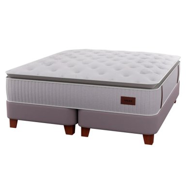 CAMA EUROPEA FLEX HERITAGE BOX 2 PLAZAS GRIS - 1