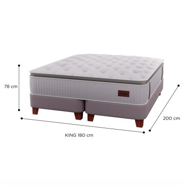 CAMA EUROPEA FLEX HERITAGE BOX KING GRIS - 5