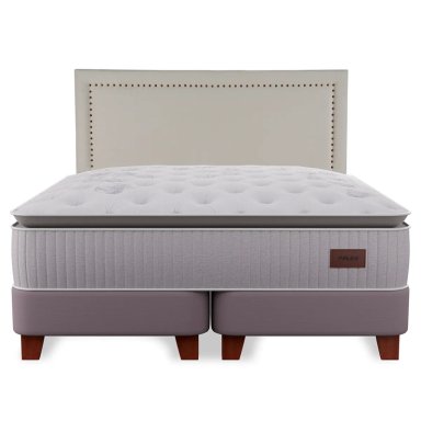 CAMA EUROPEA FLEX HERITAGE BOX KING + RESPALDO TACHAS - 2
