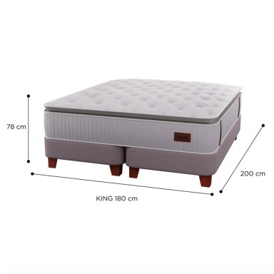 CAMA EUROPEA FLEX HERITAGE BOX KING + RESPALDO TACHAS - 5