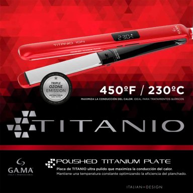ALISADOR GAMA CP14 TITANIO IHT DIGITAL ROJO - 4