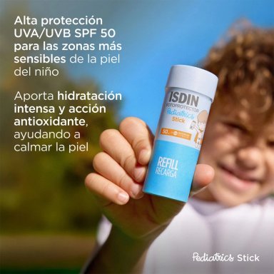 REFILL PROTECTOR SOLAR INFANTIL ISDIN STICK PEDIATRICS SPF50 20 GR - 3