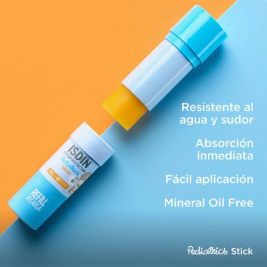 REFILL PROTECTOR SOLAR INFANTIL ISDIN STICK PEDIATRICS SPF50 20 GR - 4