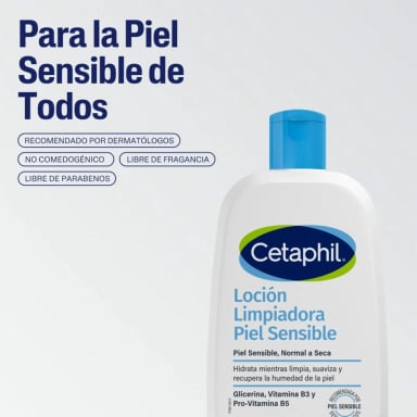 LOCIÓN LIMPIADORA PIEL SECA Y SENSIBLE CETAPHIL 237 ML  - 3