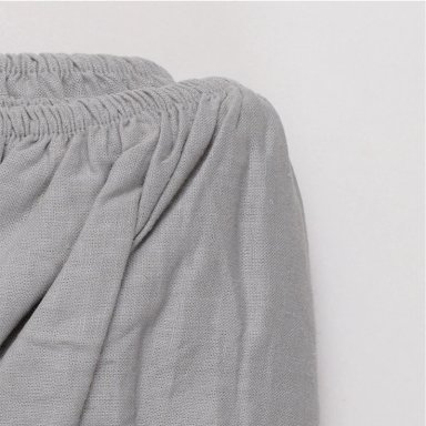 FALDÓN MAISON LINETT ELASTICADO LINO 1.5 PLAZAS GRIS - 2