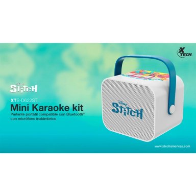 PARLANTE XTECH KARAOKE PORTÁTIL STITCH BLUETOOTH - 10