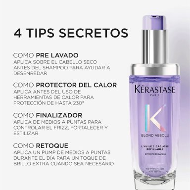 ACEITE HIDRATANTE KÉRASTASE BLOND ABSOLU L'HUILE CICAGLOSS 75ML  - 9