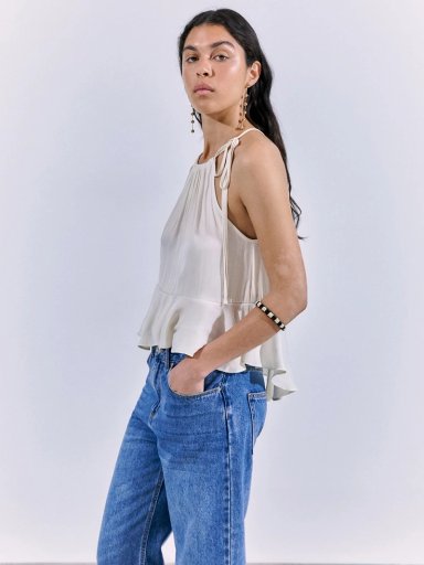 BLUSA MUJER SFERA SIN MANGAS HALTER - 2
