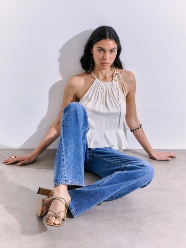 BLUSA MUJER SFERA SIN MANGAS HALTER - 4