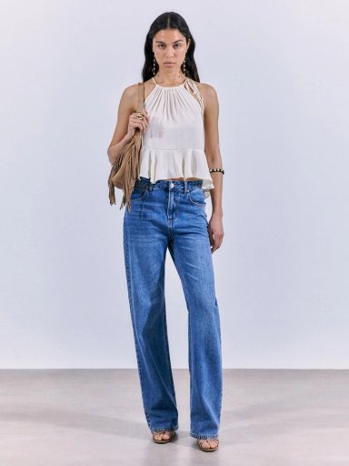 BLUSA MUJER SFERA SIN MANGAS HALTER - 5