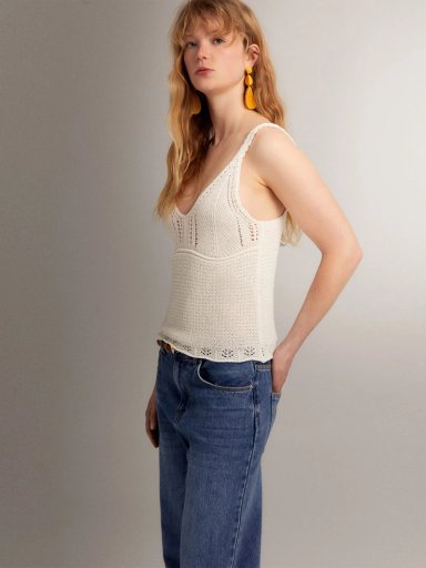 SWEATER MUJER SFERA ALGODÓN SIN MANGAS - 2