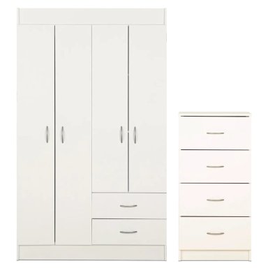 CLOSET STANFORD 4P 2C + CÓMODA BLANCO - 2