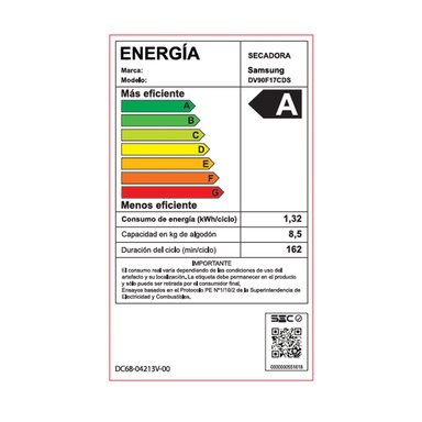 SECADORA DE ROPA BOMBA DE CALOR SAMSUNG DV90F17CDS BE SPOKE 17KG GRIS - 12