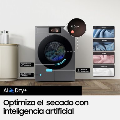 SECADORA DE ROPA BOMBA DE CALOR SAMSUNG DV90F17CDS BE SPOKE 17KG GRIS - 5