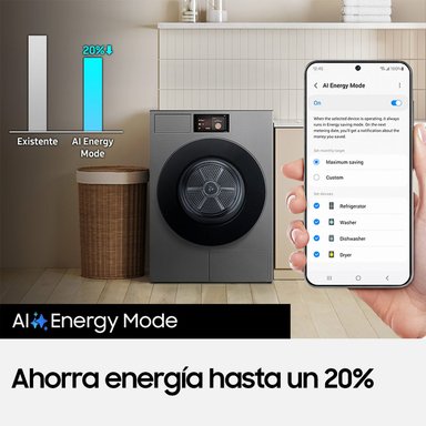 SECADORA DE ROPA BOMBA DE CALOR SAMSUNG DV90F17CDS BE SPOKE 17KG GRIS - 6