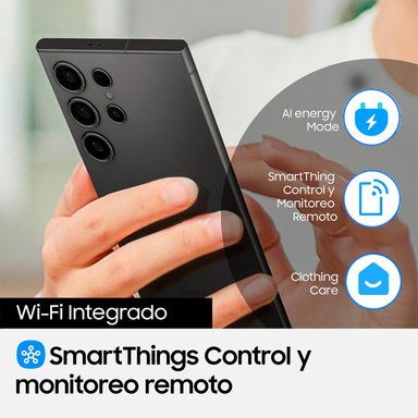 SECADORA DE ROPA SAMSUNG BOMBA DE CALOR 9KG SMARTTHINGS DV90CGC2A0AEZS - 9