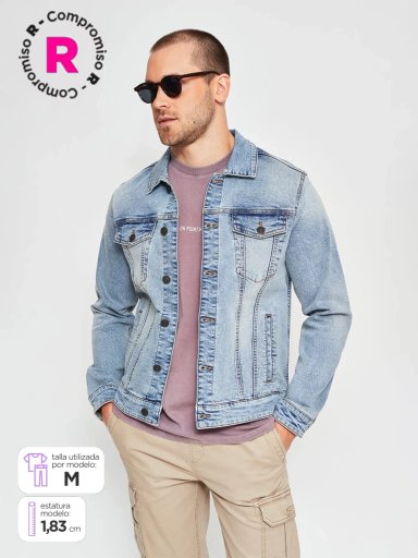 CHAQUETA HOMBRE INDEX ALGODÓN DENIM BÁSICA - 1