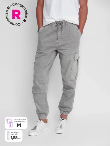 PANTALÓN HOMBRE INDEX ALGODÓN BOLSILLOS CARGO - 1