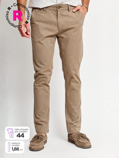PANTALÓN HOMBRE MARQUIS ALGODÓN SLIM CHINO LAVADO - 1