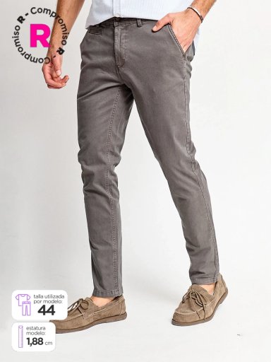 PANTALÓN HOMBRE MARQUIS ALGODÓN SLIM CHINO LAVADO - 1