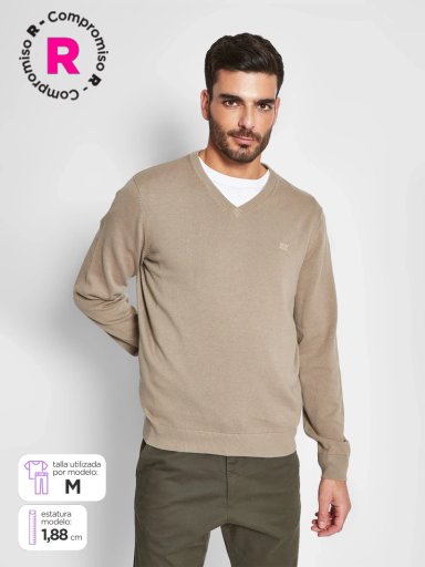 SWEATER HOMBRE REGATTA ALGODÓN CUELLO EN V - 1