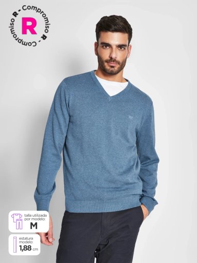SWEATER HOMBRE REGATTA ALGODÓN CUELLO EN V - 1