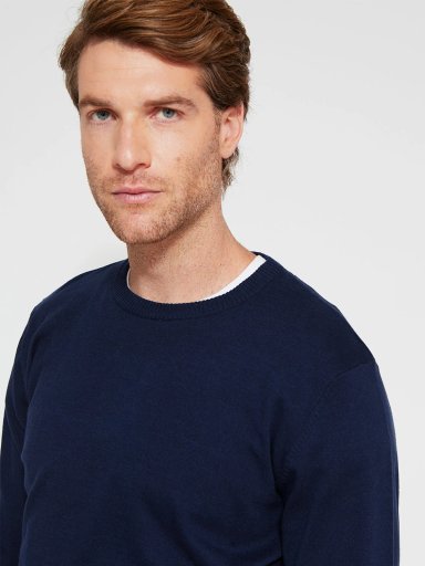 SWEATER HOMBRE KENNETH STEVENS ALGODÓN CUELLO REDONDO BÁSICO - 3