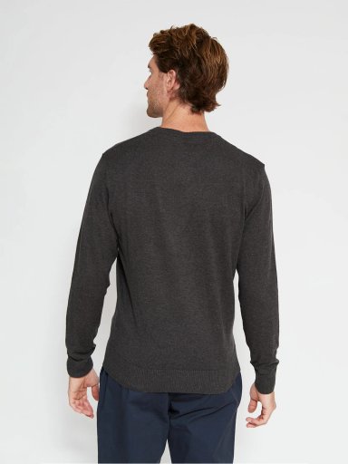 SWEATER HOMBRE KENNETH STEVENS ALGODÓN CUELLO REDONDO BÁSICO - 2