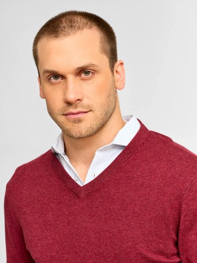 SWEATER HOMBRE KENNETH STEVENS ALGODÓN CUELLO EN V BÁSICO - 3