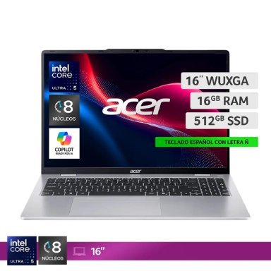 NOTEBOOK ACER ASPIRE LITE AL16-53P-578Y-1 INTEL CORE ULTRA 5 16GB RAM 512GB SSD 16” - 1