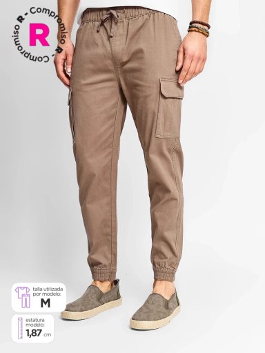PANTALÓN HOMBRE ROBERT LEWIS ALGODÓN JOGGER CARGO - 1
