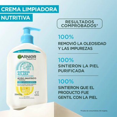 LIMPIADOR FACIAL GARNIER EXPRESS ACLARA ANTI IMPERFECCIONES 250 ML - 3